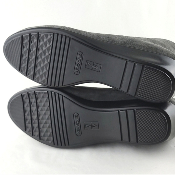 Aerosoles Allowance Women's Grey Suede Leather Ankle Boots Zip Up Wide Size 9W - Picture 10 of 14